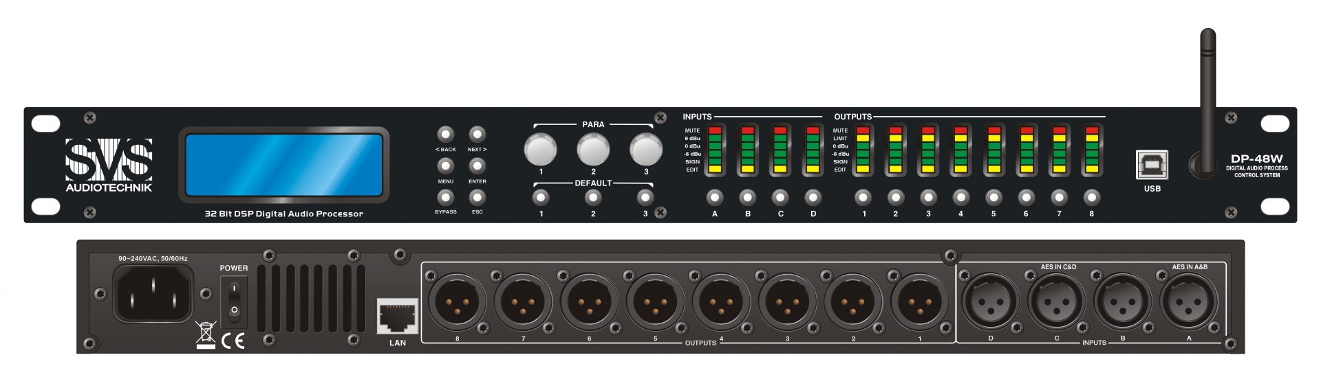 SVS Audiotechnik DP-48W Цифровой процессор: 4 входа 8 выходов в Прокопьевске
