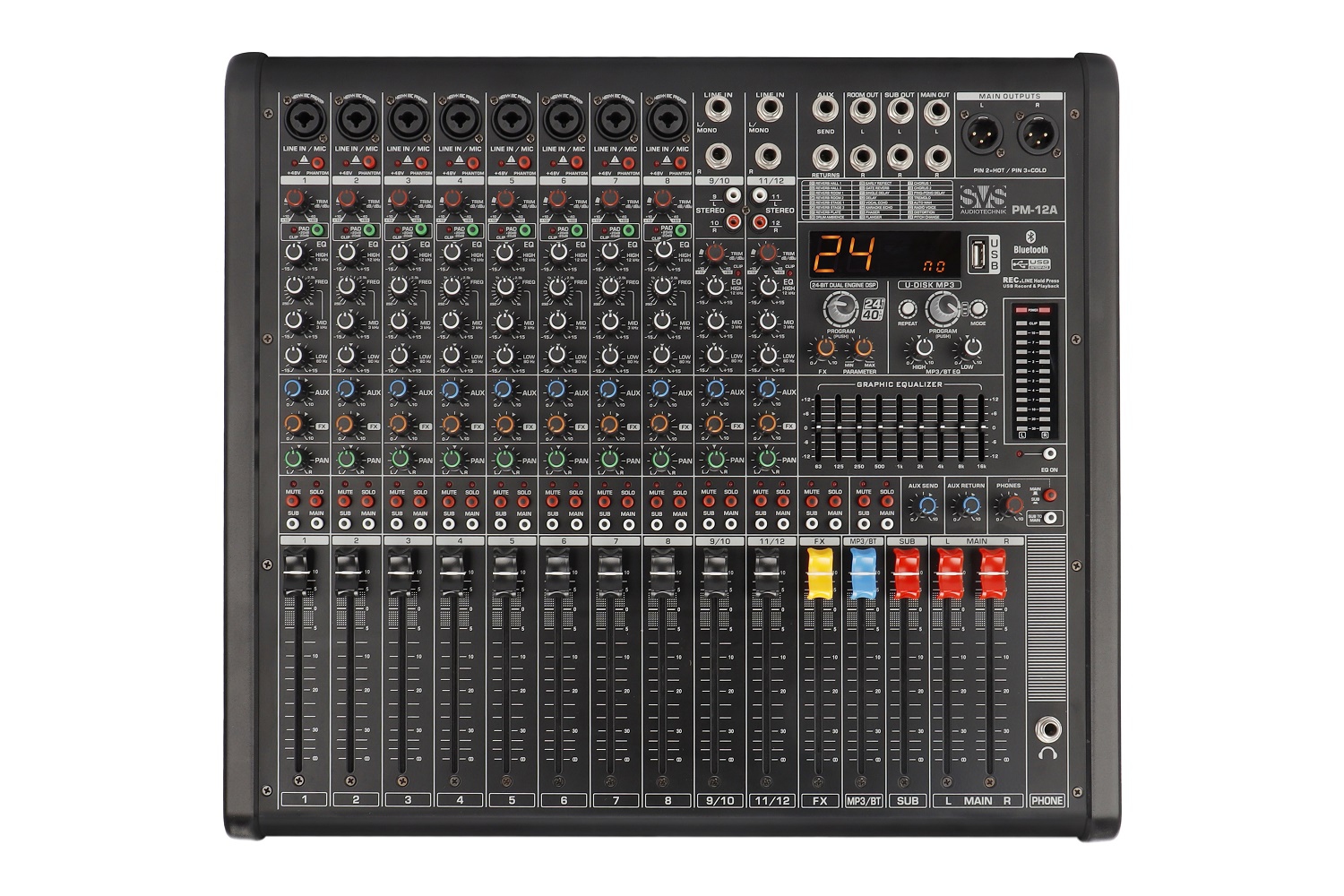 SVS Audiotechnik mixers PM-12A Активный аналоговый микшерный пульт, 12-канальный в Прокопьевске
